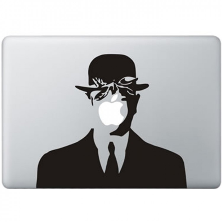 Magritte MacBook Aufkleber Schwarz MacBook Aufkleber