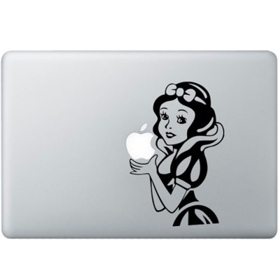 Schneewittchen Animated MacBook Aufkleber Schwarz MacBook Aufkleber