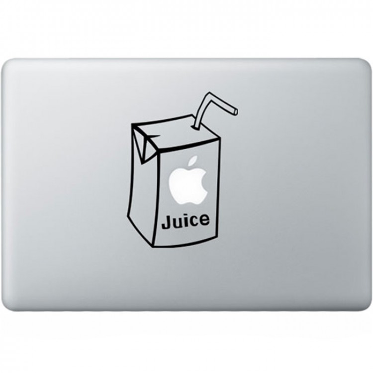 Apple Juice MacBook Aufkleber Schwarz MacBook Aufkleber