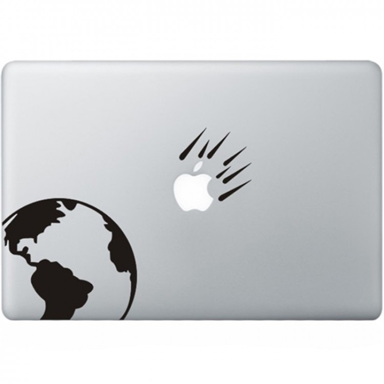 Asteroids MacBook Aufkleber Schwarz MacBook Aufkleber