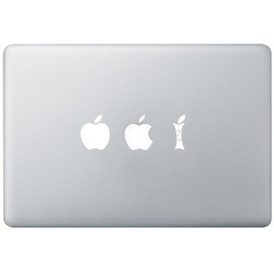 Eating Apple MacBook Aufkleber Schwarz MacBook Aufkleber