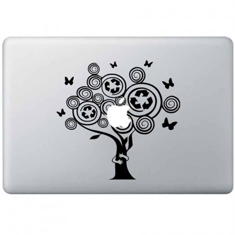 Baum Kuscheltier MacBook Aufkleber Schwarz MacBook Aufkleber
