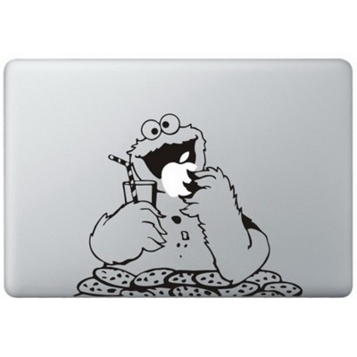 Cookie Monster (2) MacBook Aufkleber Schwarz MacBook Aufkleber