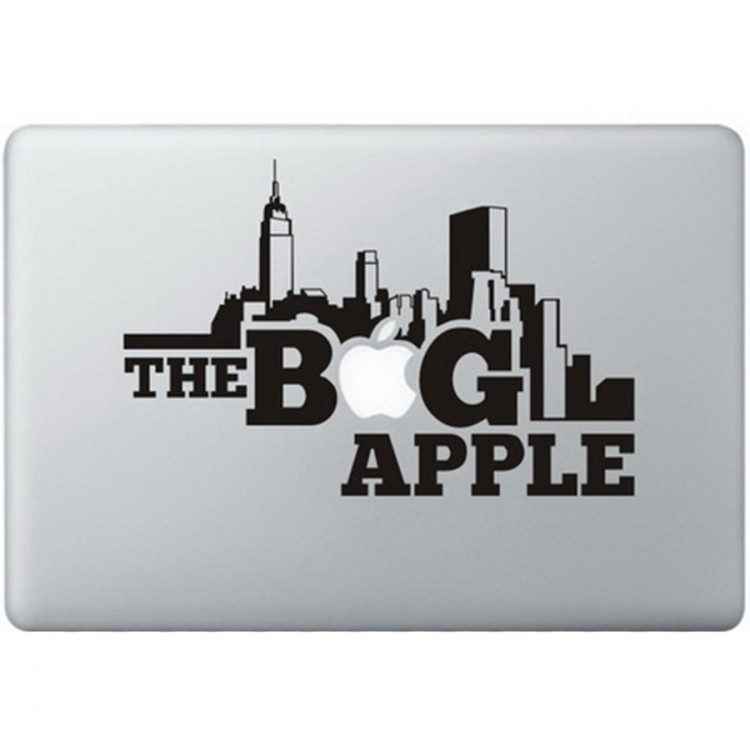 The Big Apple MacBook Aufkleber Schwarz MacBook Aufkleber