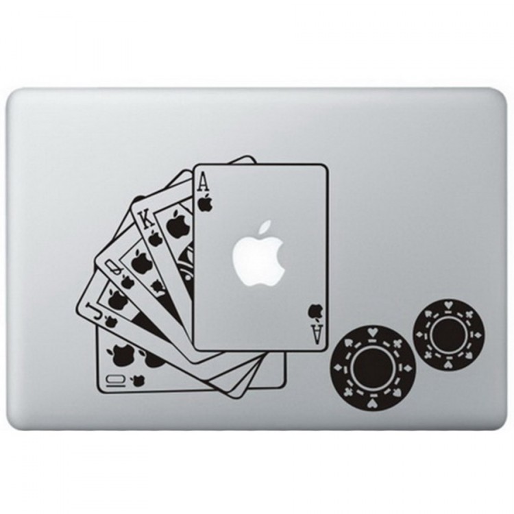 Poker MacBook Aufkleber Schwarz MacBook Aufkleber