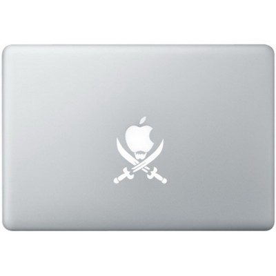 Apple Pirat MacBook Aufkleber Schwarz MacBook Aufkleber