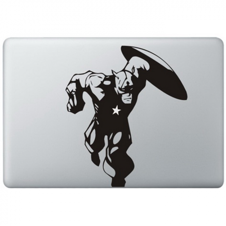 Captain America MacBook Aufkleber Schwarz MacBook Aufkleber