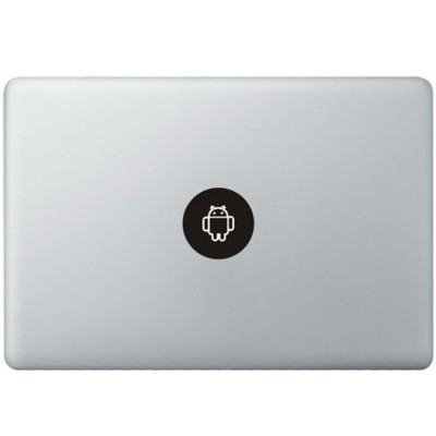 Android Logo MacBook Aufkleber Schwarz MacBook Aufkleber