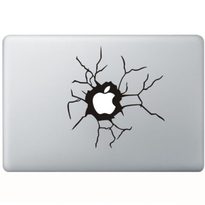 Zerbrochen Apple MacBook  Aufkleber