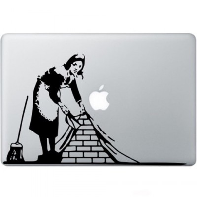 Banksy Dienstmädchen In London Macbook  Aufkleber  